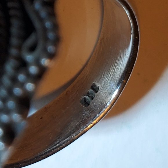 STERLING SILVER BLUE COPPER TURQUOISE RING - Picture 8 of 9